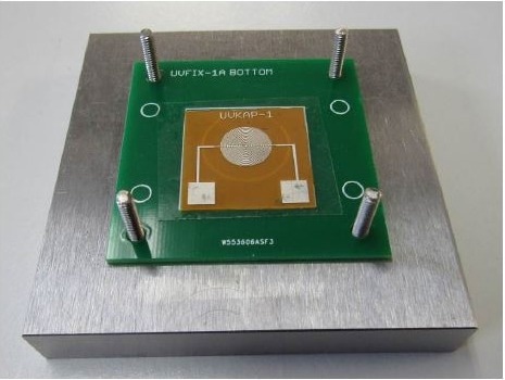 Adhesiveless film secures UV Cure Sensor to carrier for easy application and removal