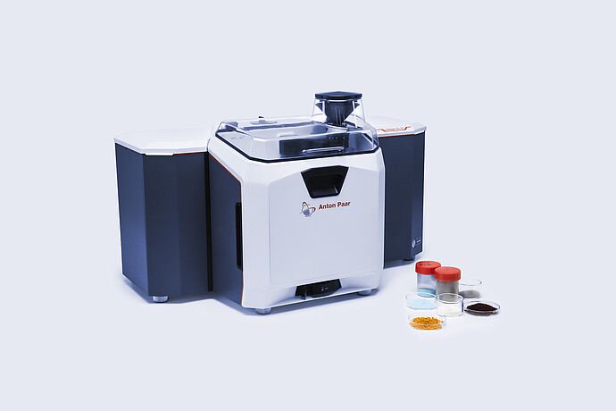 The Litesizer DIA 500 product image with samples of differing particle size in vials.