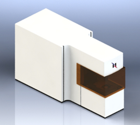 RAMANwalk microscope with laser class 1 safety housing.