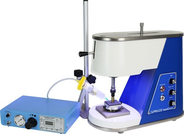 PELCO® Abrasive Dispenser set up for the PELCO® easiCore™