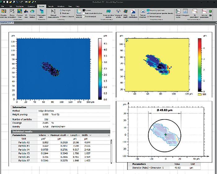 Vision64 Map probe mark diameter analysis