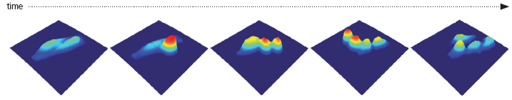 Time sequence of 3D optical map of quantitative phase measurement , limited by camera rate : division of HeLa cells.