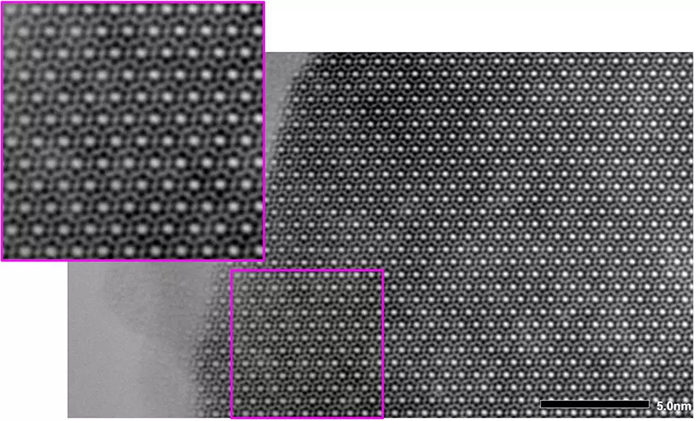High resolution TEM image of Si3N4.