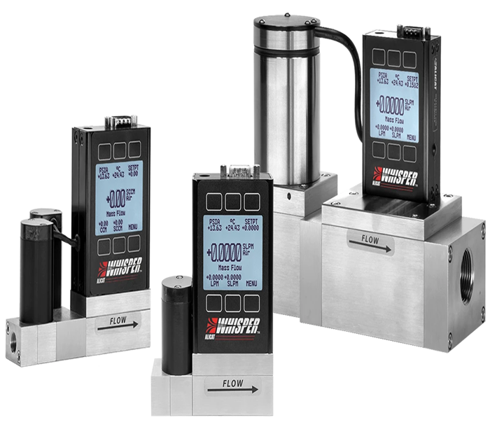 Product image of the Whisper™ MCW Series Low Pressure Drop Mass Flow Controllers