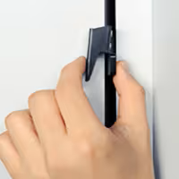 Product image highlighting the safety function. A person