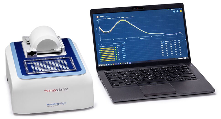 NanoDrop Eight Spectrophotometer for Multi Sample Measurement
