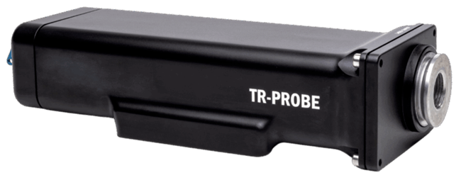 THz Raman probe showing its 38 mm Dovetail mount for accessories.