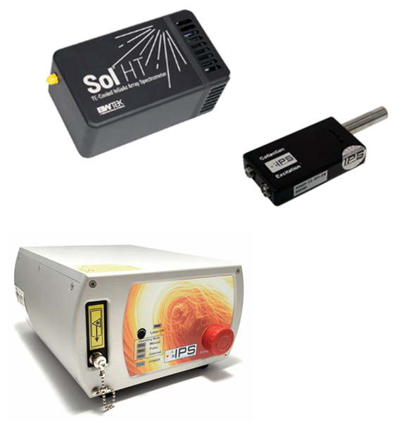 B&W Tek spectrometer, Rman probe, and turn-key laser system.