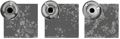To exhibit how TriboLab HD could be employed to study particle emissions, Bruker integrated a third party 3-filter impactor with vacuum pump to collect PM of 1, 2.5, and 10 µm