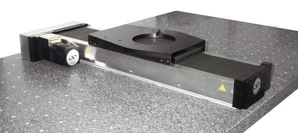 The TBU series stage - travel 400 to 1600 mm. DC or stepper motor, optional linear scale encoder