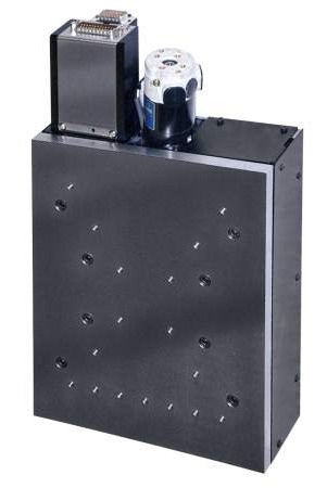 Vertical linear stage with backlash-free ballscrew, 20 kg load capacity, steel construction, 10 nm sensitivity