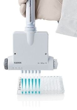 Rainin E4 XLS Electronic Adjustable Spacer Multichannel Pipette from METTLER TOLEDO