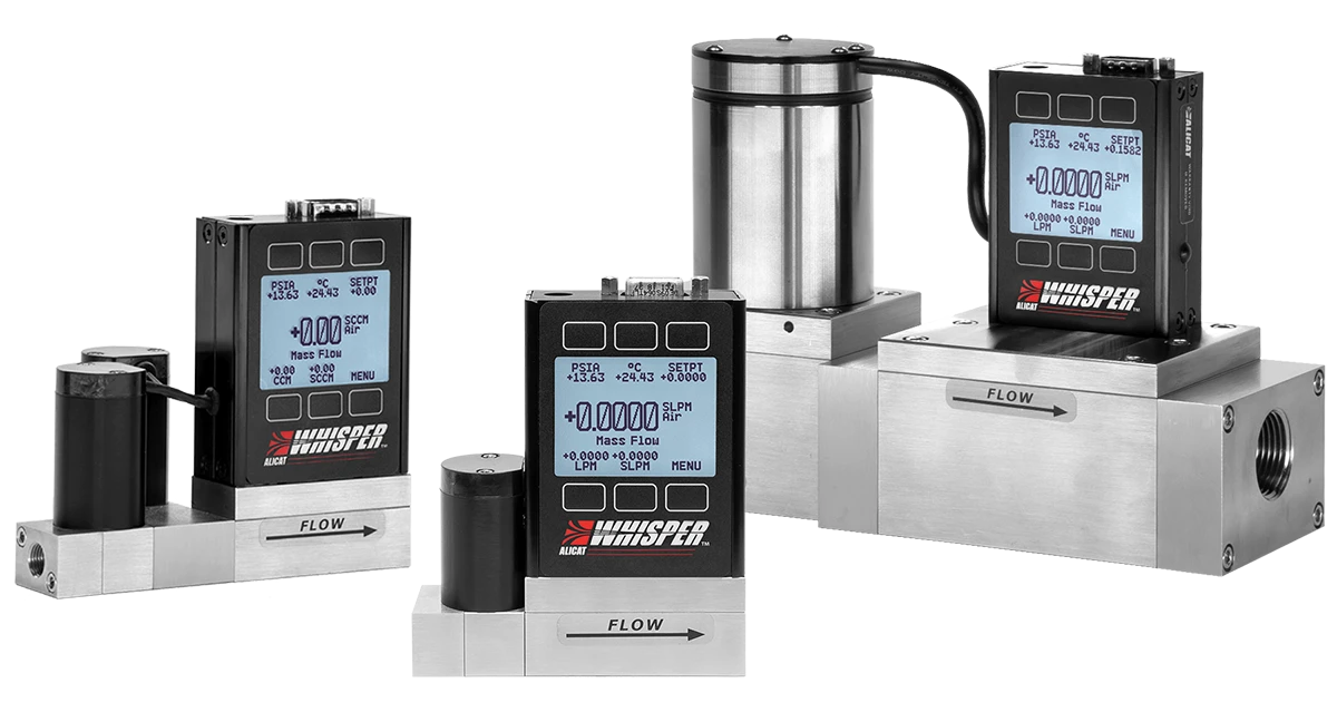 The Whisper™ MCW Series Low Pressure Drop Mass Flow Controllers
