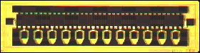 Photograph of GaN power FET chip