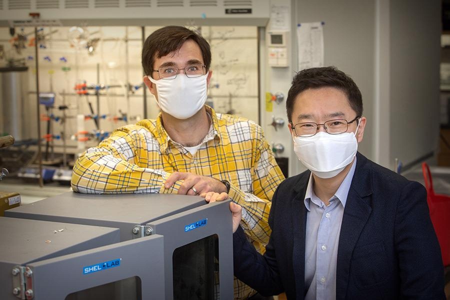 FAMU-FSU College of Engineering associate professor Daniel Hallinan Jr. and FAMU-FSU College of Engineering assistant professor Hoyong Chung.