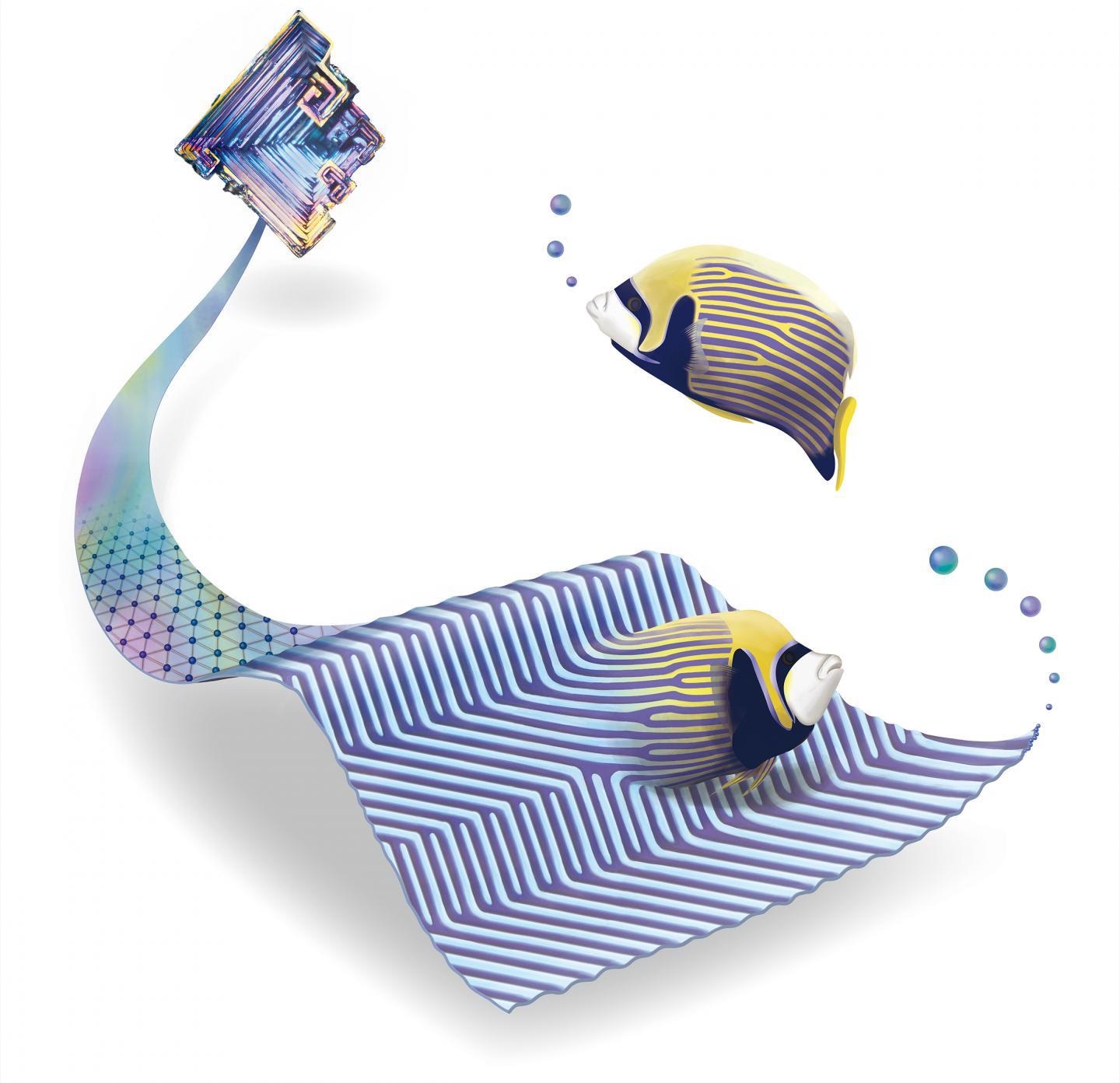 Of the Same Stripe: Turing Patterns Link Tropical Fish and Bismuth Crystal Growth