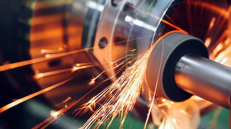 machine grinding on metal, metal fabrication