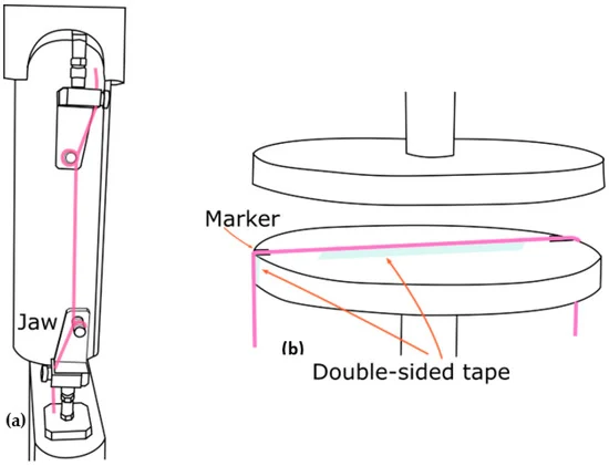 Setting of (a) tensile test and (b) compression test of the tubular samples.