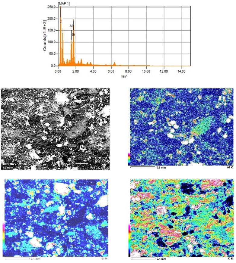 Energy Dispersive Spectroscopy (EDS) Chemical and Mapping for Specimen 6.