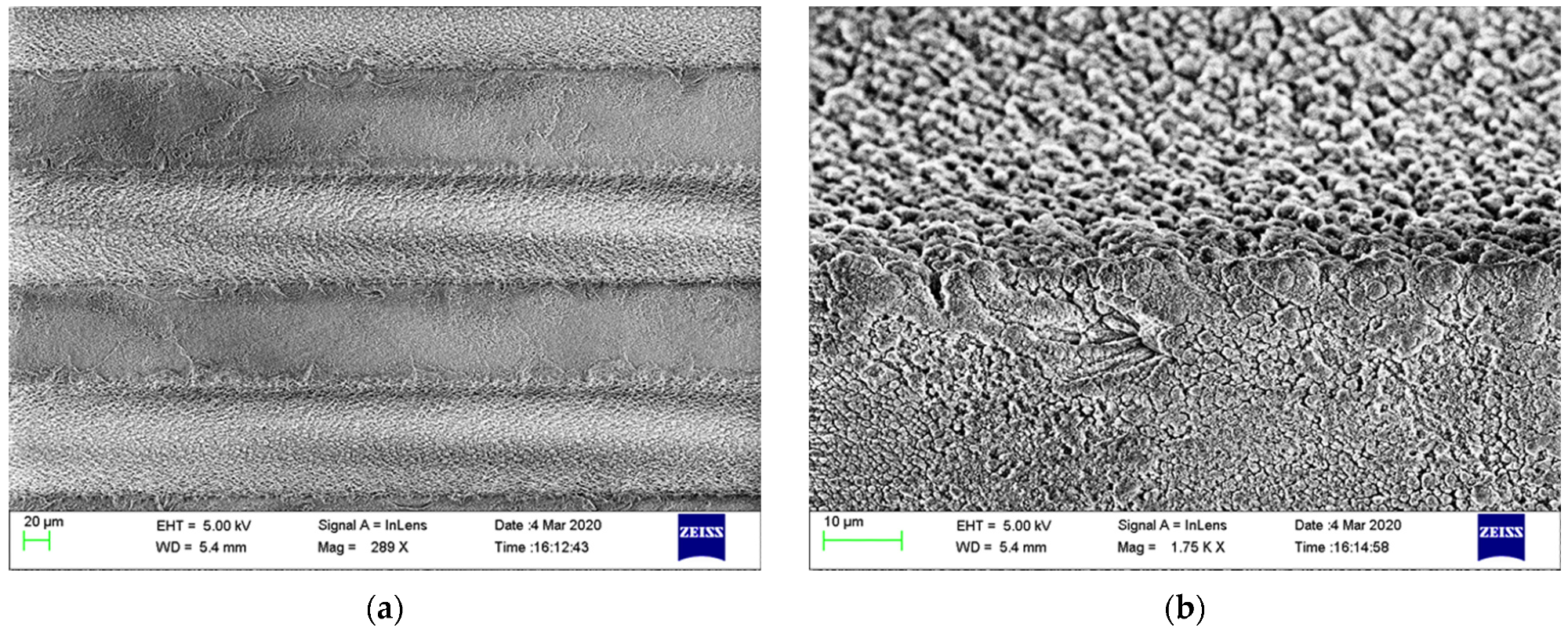 (a,b) SEM images of patterned SiO2/gold diffraction grating, where (b) demonstrates the groove interface. (c) AFM of the plane SiO2 surface covered with gold. (d) Raman spectra of CVD graphene used for metasurface fabrication.