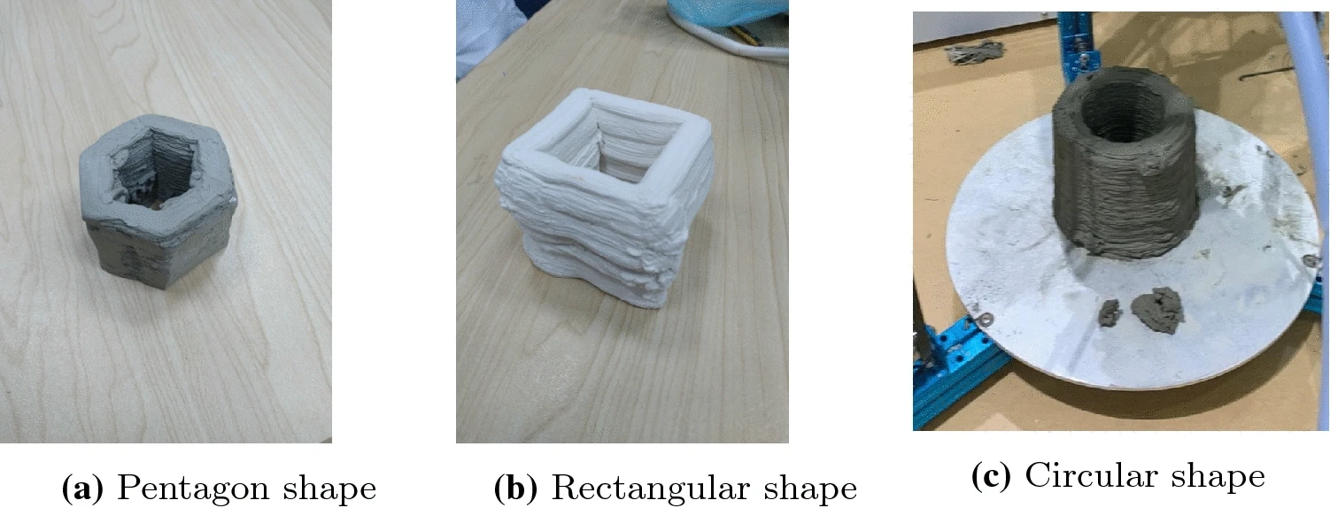 ??????????????Samples fabricated by additive manufacturing of clay