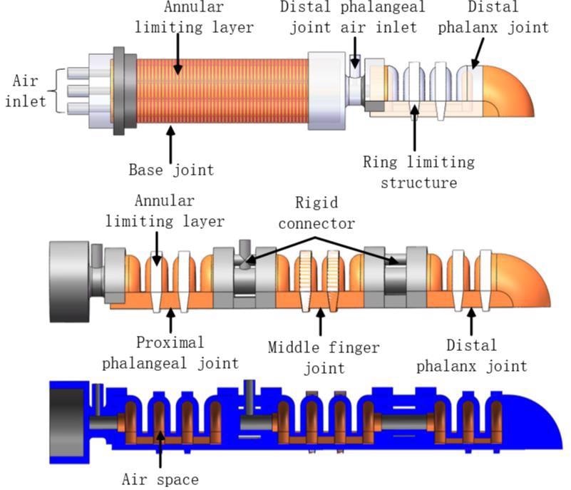 Schematic diagram of soft finger structure.