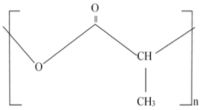 Chemical Structure of Polylactide Acid.