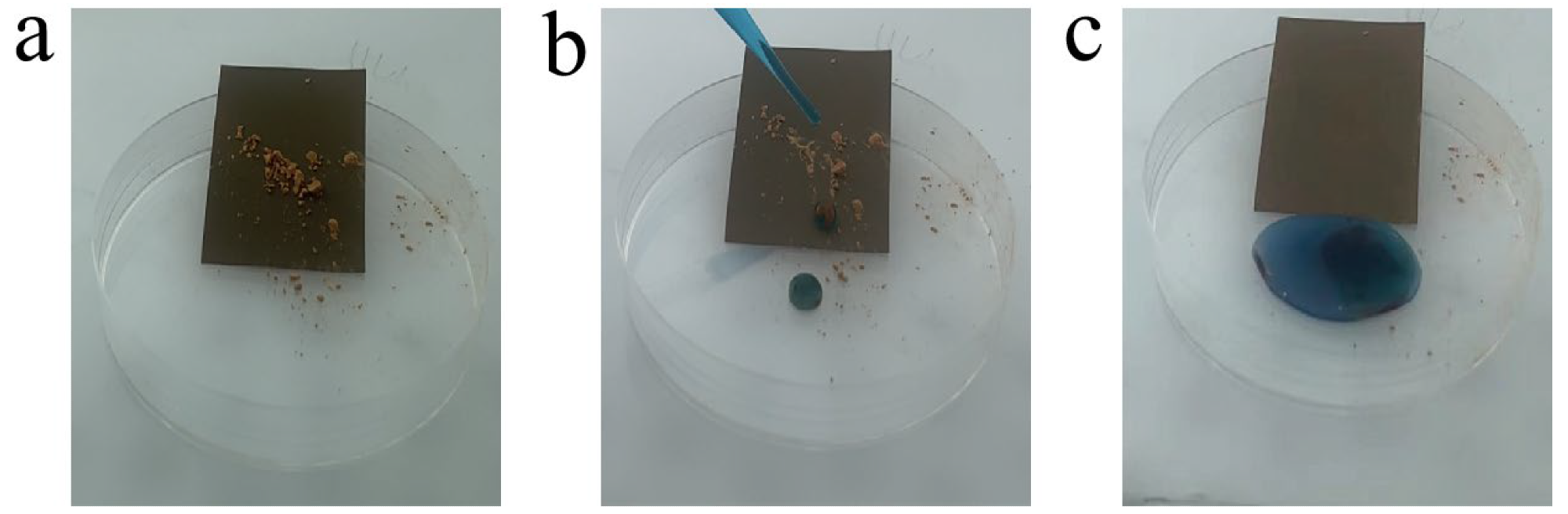 The process of composite coating self-cleaning (a–c).
