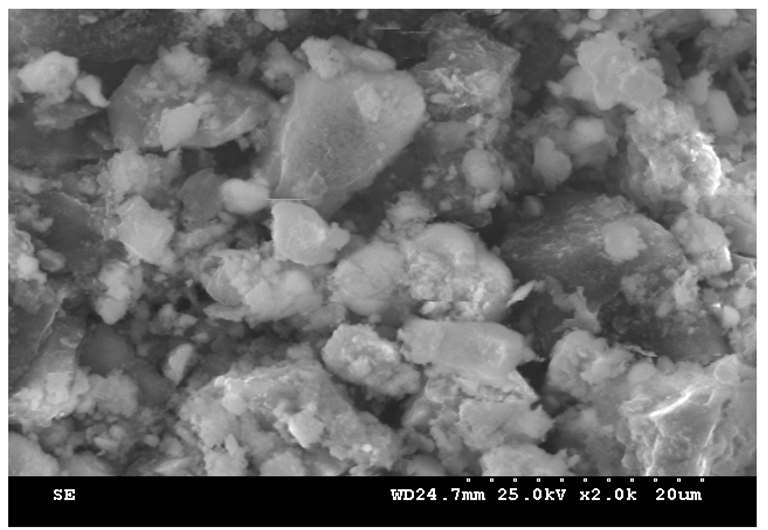 Image of sintering sludge, 4000×.