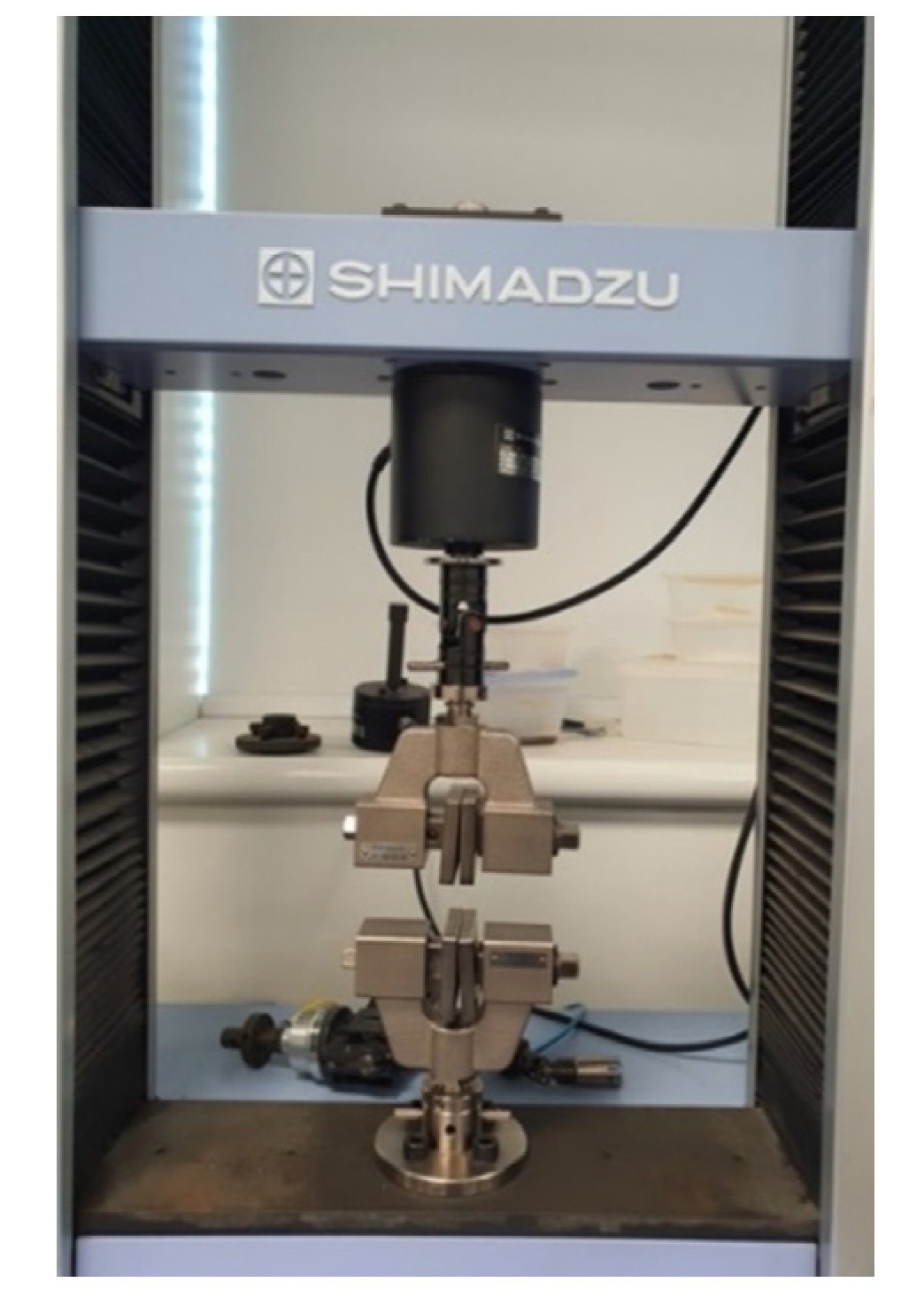 Tensile testing machine.
