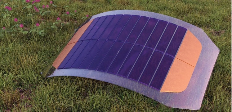 organic solar cells, green glow