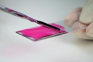 One Part Epoxy Changes from Red to Clear Under UV Light