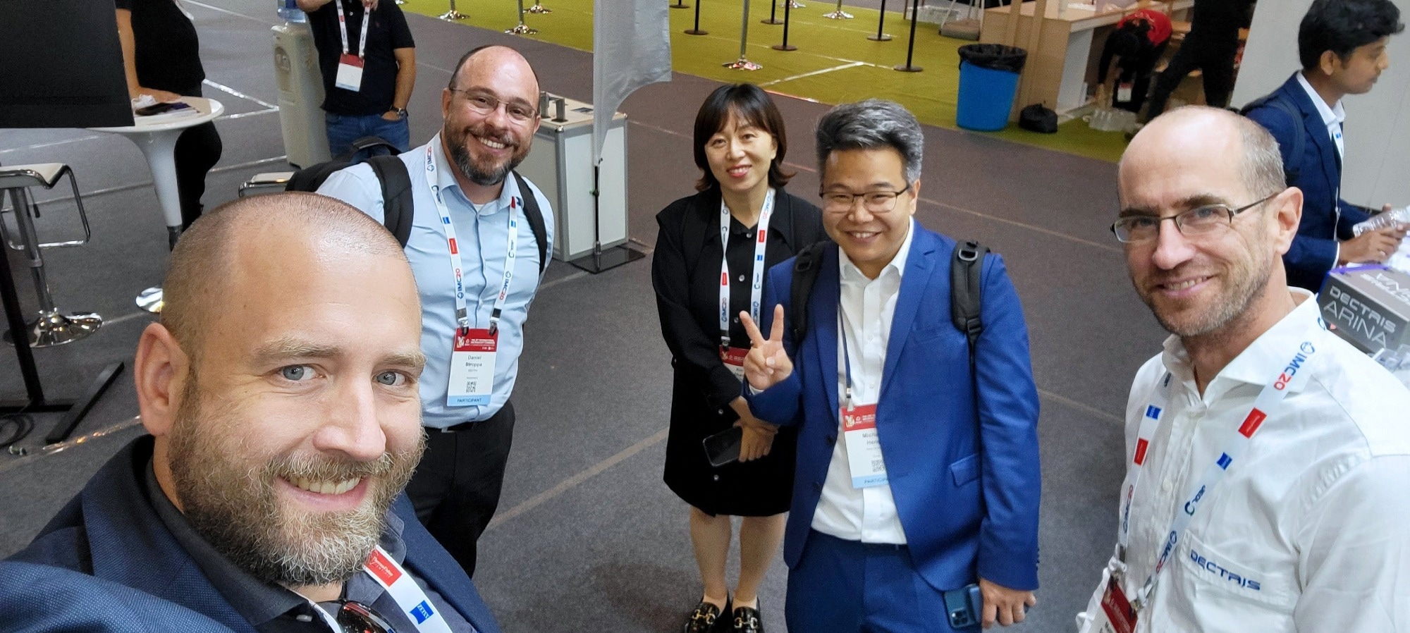 The representatives of our Chinese distributor, Shanghai Winner, with our DECTRIS team at IMC20