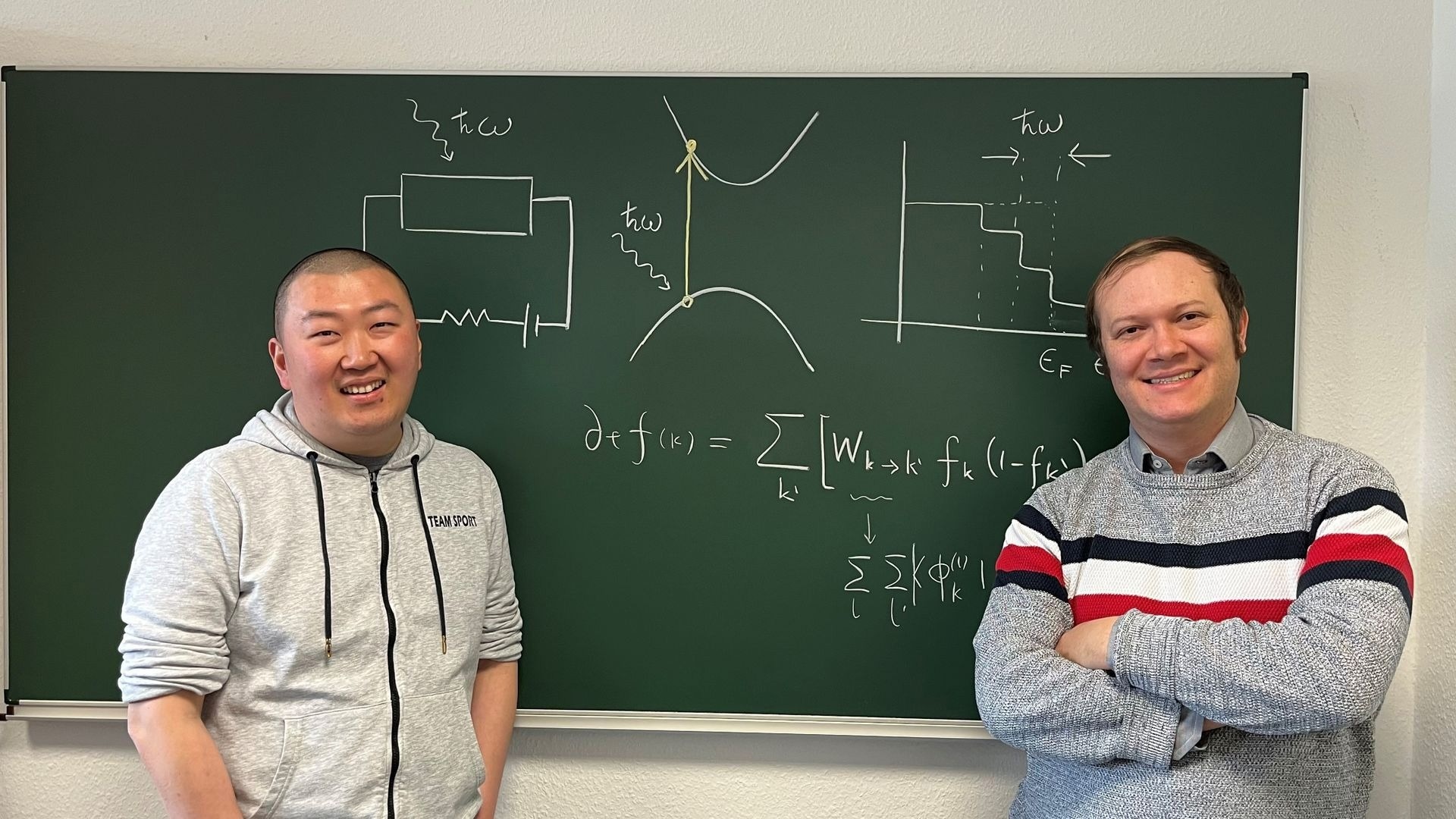 Likun Shi (links) und Inti Sodemann (rechts) in ihrem Institut.Likun Shi (left) and Inti Sodemann (right) at their institute.