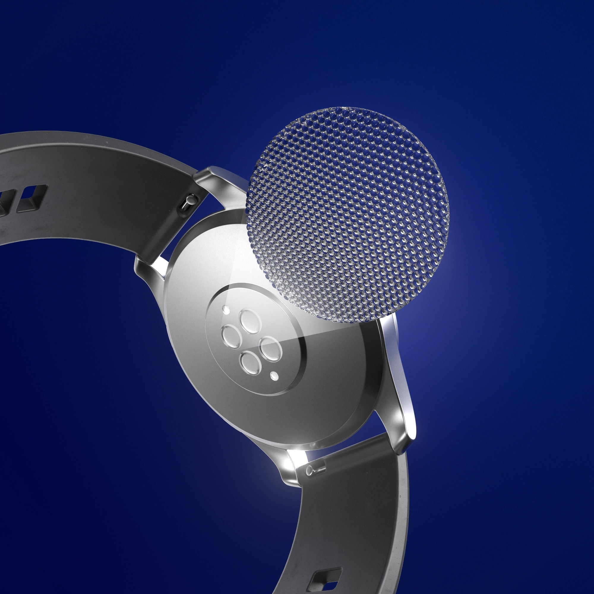 The new UV adhesive Vitralit® UC 1633 is used for microlenses on smart watch sensors. Image Credit: Panacol