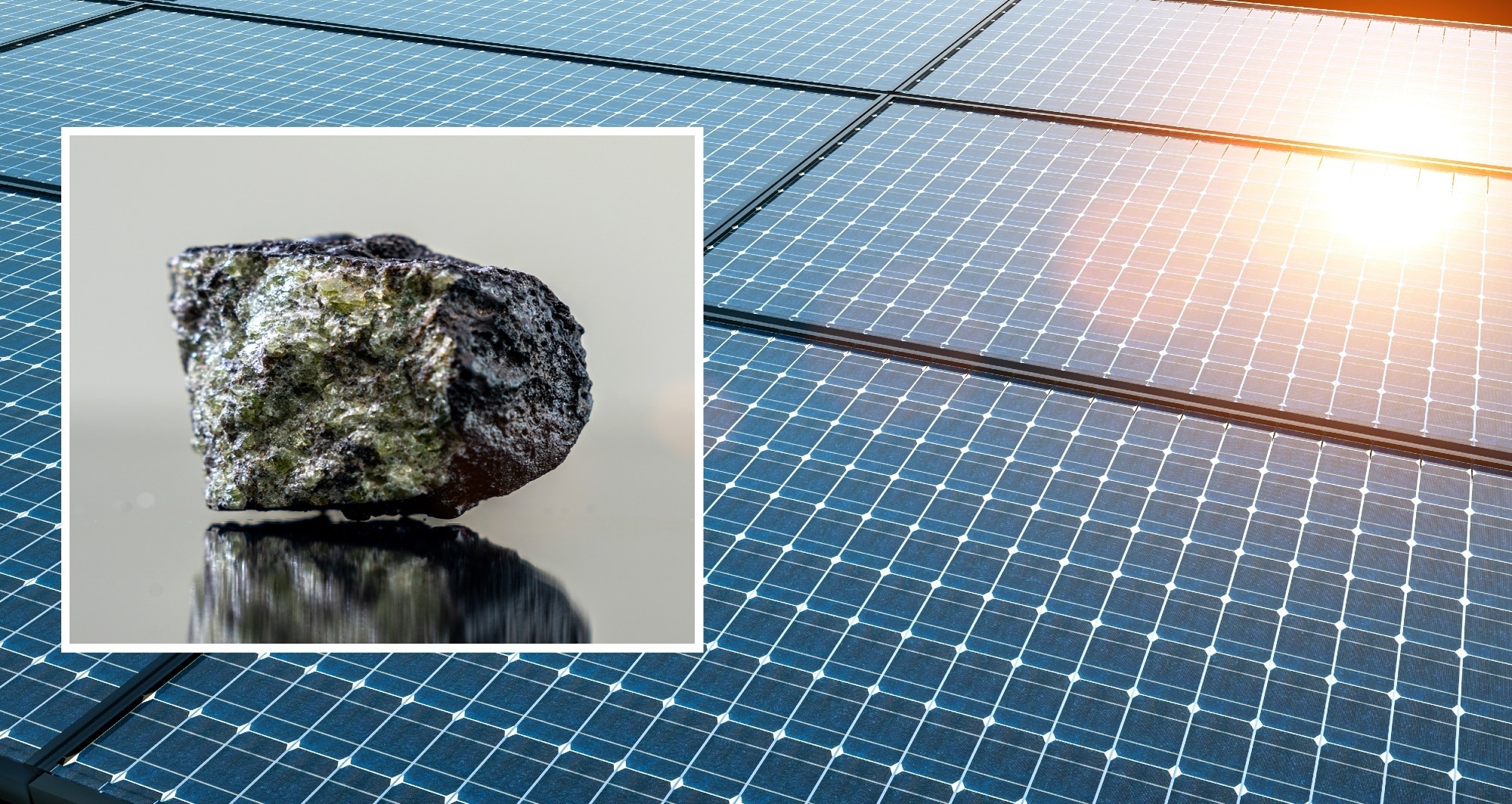 illustration of a modern perovskite high performance solar cell module for high efficient photon recycling - 3d rendering