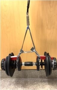 A weight system to visualize the adhesive strength of the new biodegradable adhesive polymer