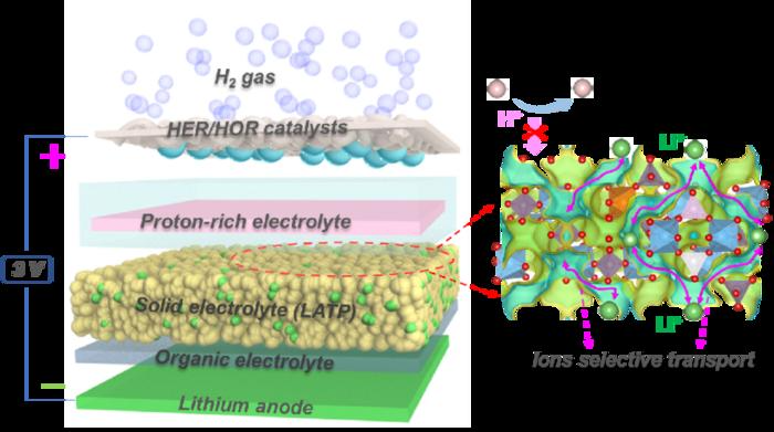 Schematic of the Li-H battery.