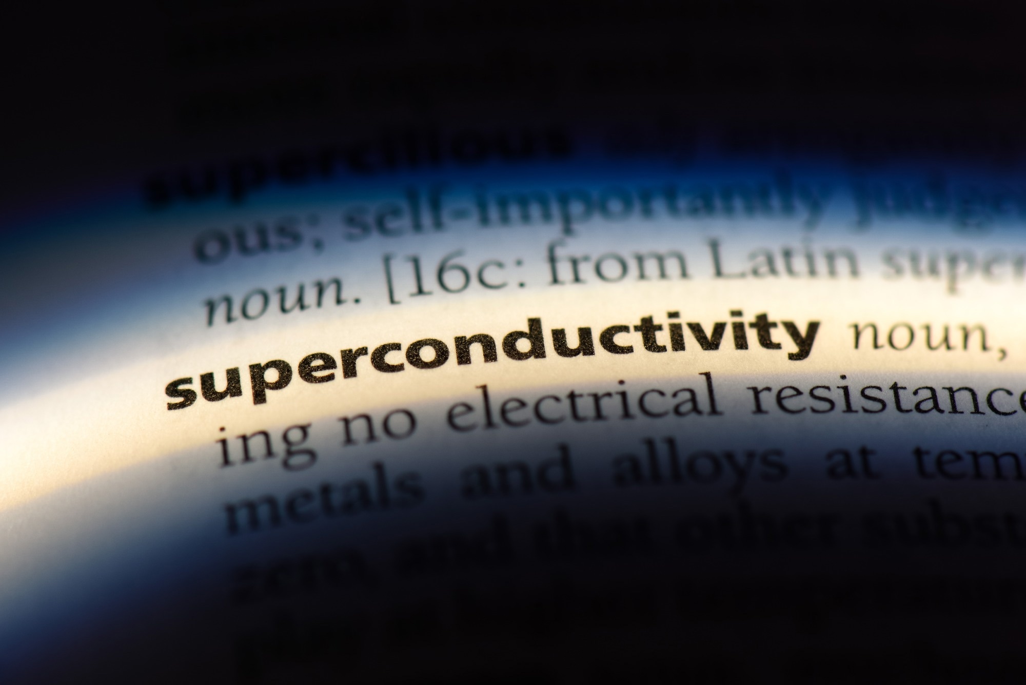 superconductivity word in a dictionary.