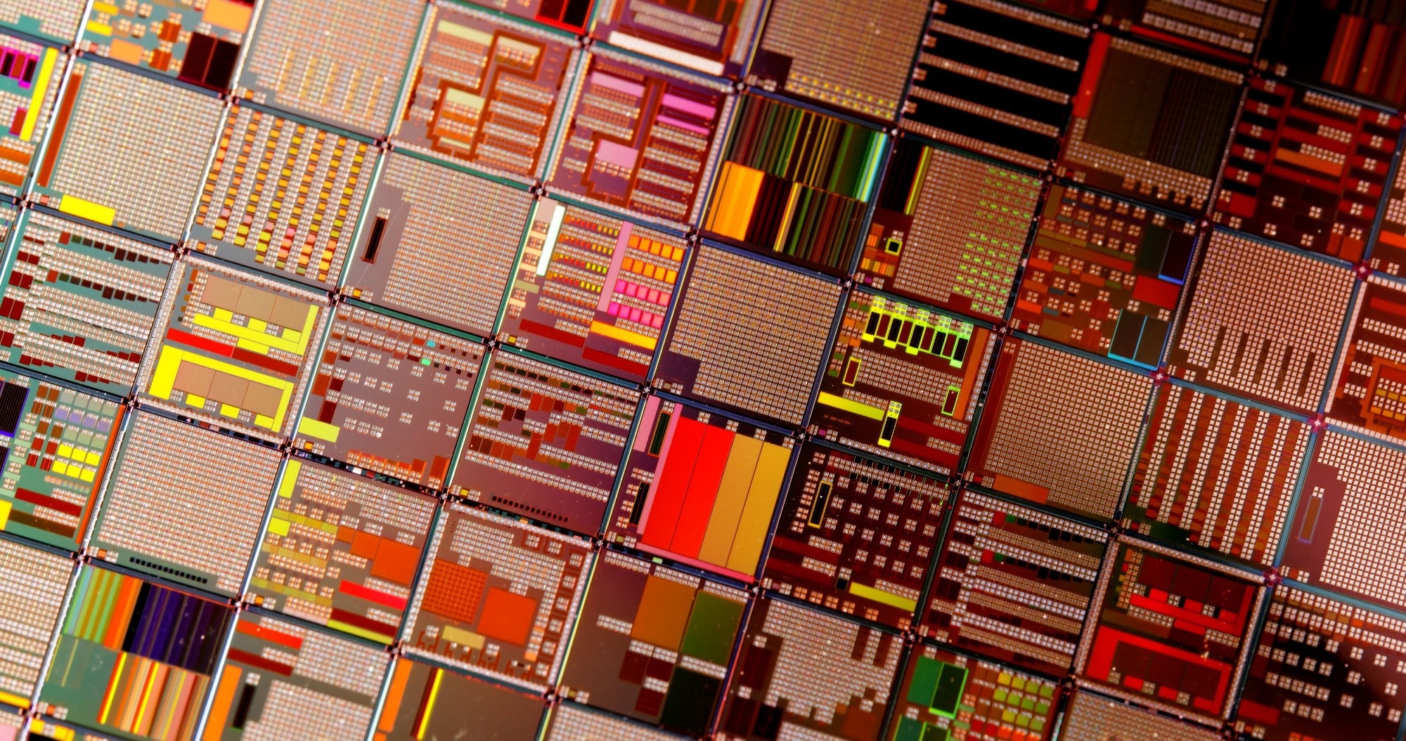 Image of silicon semiconductor wafers
