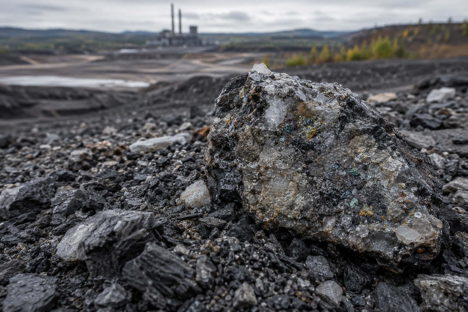 Paper: Recovery of rare earth elements from European coal mining waste. Image credit: AI-generated image created using ChatGPT/OpenAI