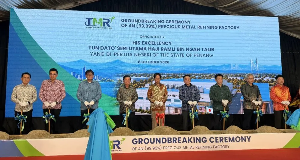 TANAKA and MEP to Establish "TANAKA MEP REFINERY SDN. BHD." a Precious Metal Refining Joint Venture in Malaysia