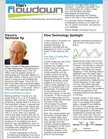 Informative Flow Measurement Bulletin