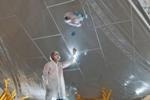 Scientists Use Shiny Silver Material to Develop NASA's James Webb Space Telescope Sunshield