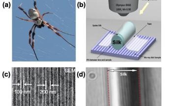 Better Microscope Resolution using Spider Silk as Superlens