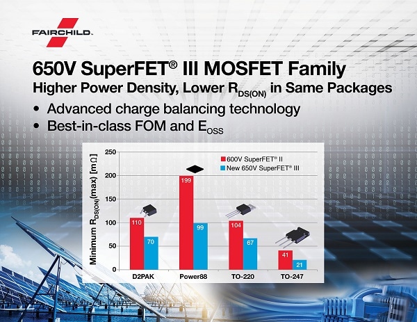 Fairchild Launches SuperFET III MOSFET Family with  Best-in-Class Efficiency and Reliability   
