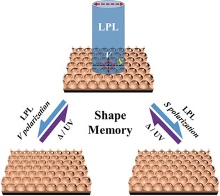 Light switch: porous polymer films with shape memory