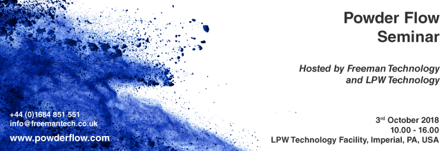 Powder Flow Seminar Series continues in Pennsylvania, USA