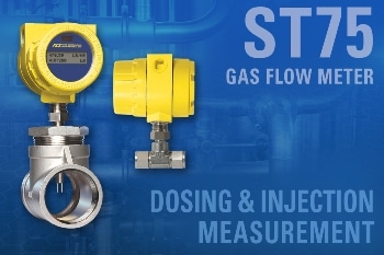 Compact ST75 Gas Flow Meter Accurately Measures Dosing, Injection & Other Applications