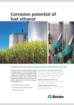 Metrohm EtOH Trode Sensor Suitable for Measuring pHe in Ethanol and Ethanol Fuel Blends